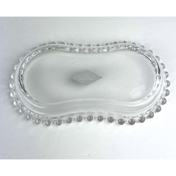 Chesterfield Clear Glass Sugar and Creamer Set with Tray, Godinger Silver Art Co - Picture 9 of 9